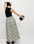 Pure Cotton Embroidered Maxi Circle Skirt