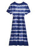 Jersey Tie Dye Midi Waisted Dress