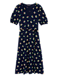 Jersey Printed Midi Tea Dress
