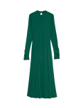 Mesh Jersey Midi Column Dress
