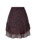 Floral Ruffle Hem Mini Skirt