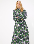 Floral Waisted Midi Dress