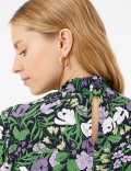 Floral Waisted Midi Dress
