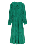 Printed Collared Midi Waisted Dress