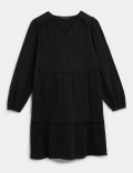 Pure Cotton Ruffle Mini Tiered Dress
