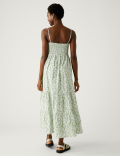 Pure Cotton Printed Midaxi Cami Dress