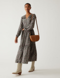 Floral V-Neck Midaxi Tiered Dress