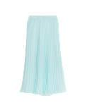 Pliss&eacute; Pleated Midaxi Skirt