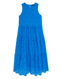 Pure Cotton Cutwork Maxi Tiered Dress