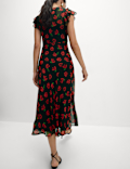 Printed Cowl Neck Midaxi Dress
