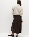 Suedette Maxi A-Line Skirt