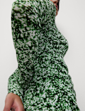 Mesh Jersey Mini Column Dress