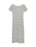 Cotton Rich Striped Midi Column Dress
