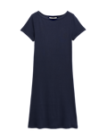 Cotton Rich Slash Neck Mini Column Dress
