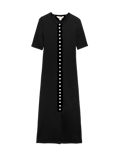 Cotton Rich Ribbed Midi Column Dress