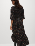 Printed Midi Waisted Dress
