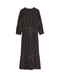 Printed Midi Waisted Dress