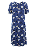 Jersey Floral Knee Length Swing Dress