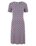 Jersey Floral Knee Length Swing Dress