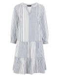 Pure Cotton Striped Tiered Mini Swing Dress