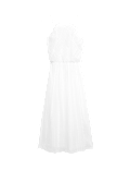 Pure Cotton Square Neck Strappy Midaxi Waisted Dress