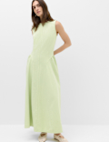 Denim Maxi Drop Waist Dress