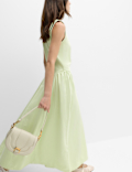 Denim Maxi Drop Waist Dress