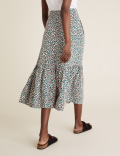 Floral Midi Tiered Skirt