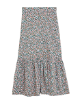 Floral Midi Tiered Skirt