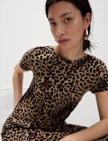 Pure Cotton Printed Midi T-Shirt Dress