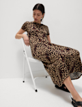 Pure Cotton Printed Midi T-Shirt Dress