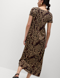 Pure Cotton Printed Midi T-Shirt Dress