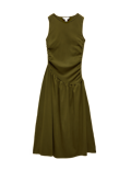 Jersey Ruched Midaxi Drop Waist Dress