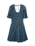 Pure Cotton Floral Mini Shirred Dress