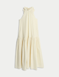 Pure Cotton Midaxi Tiered Dress