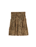Chiffon Animal Print Mini Skater Skirt
