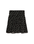 Chiffon Animal Print Mini Skater Skirt