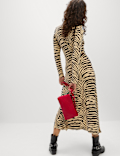 Jersey Animal Print Midaxi Bodycon Dress
