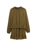 Georgette Ruffle Relaxed Mini Dress