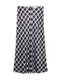Pure Cotton Checked Midi A-Line Circle Skirt