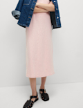Pure Cotton Round Neck Midi T-Shirt Dress
