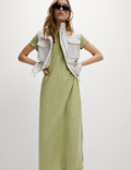 Pure Cotton Round Neck Midi T-Shirt Dress