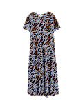 Pure Cotton Animal Print Midi T-Shirt Dress