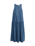 Denim Midaxi Drop Waist Dress