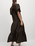 Pure Cotton Midi Tiered Dress