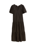 Pure Cotton Midi Tiered Dress
