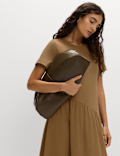 Pure Cotton Midi Drop Waist T-Shirt Dress