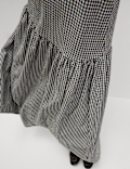 Checked Midaxi Drop Waist Dress