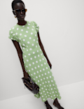 Polka Dot Midaxi Tea Dress