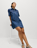 Denim Mini Shirt Dress